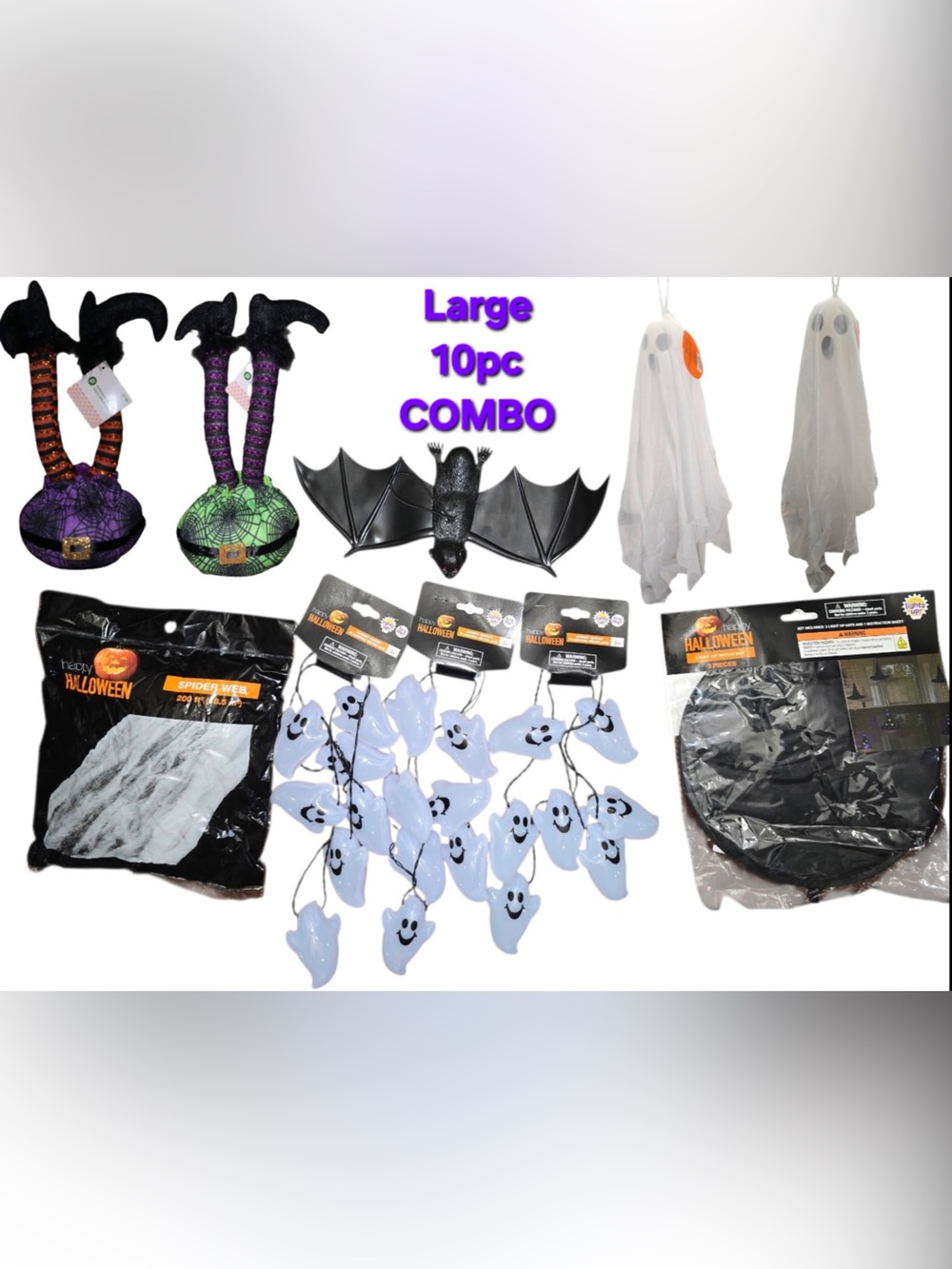 Halloween Kids Costume Accessories Combo - Black & White Decorations